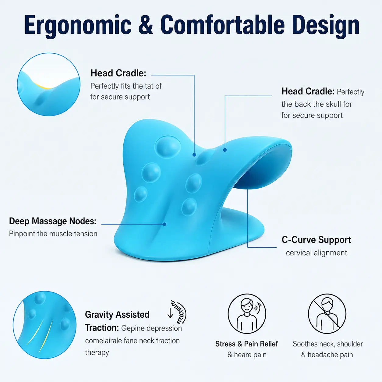 Neck and shoulders massager reliever