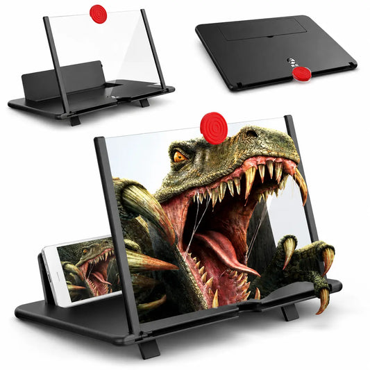3D HD Mobile Screen Magnifier – Foldable Phone Video Amplifier for Movies & Gaming